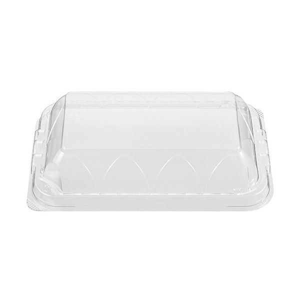 （まとめ）中央化学 SDホットマルシェ 2蓋・穴無し 透明 1パック（50枚）(×10セット)