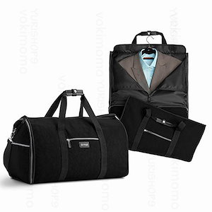 スーツ折りたたみバッグ スーツバッグ 大容量折り畳み スーツ旅行バッグ ハンドバッグ 防水 ガーメントバッグ 取り外し可能なショルダーストラップ