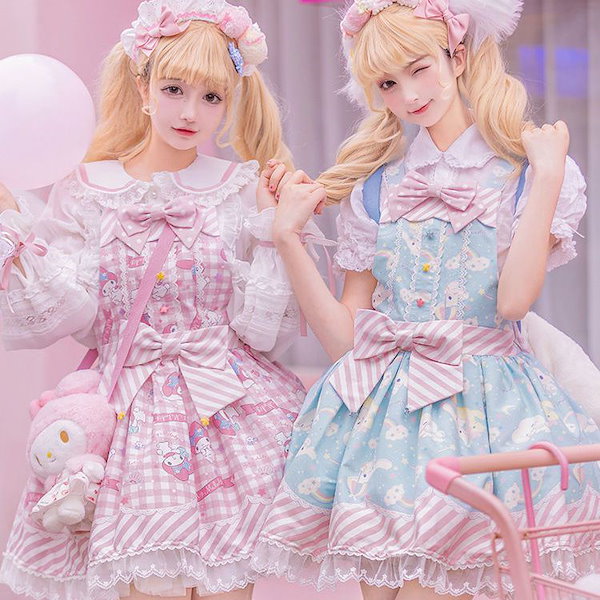【みーにゃん】ロリータドレス M サイズ リカちゃんサイズ 22cmドール ロリータ 猫耳しっぽ付き ドレス