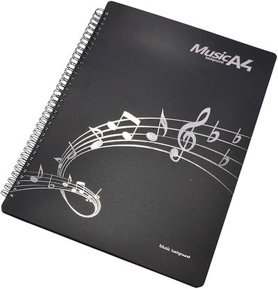 他サイト： 楽譜ファイル バンドファイル 譜面ファイル 楽譜入れ リング式 収納 整理 書き込み A4(ブラック)の商品画像