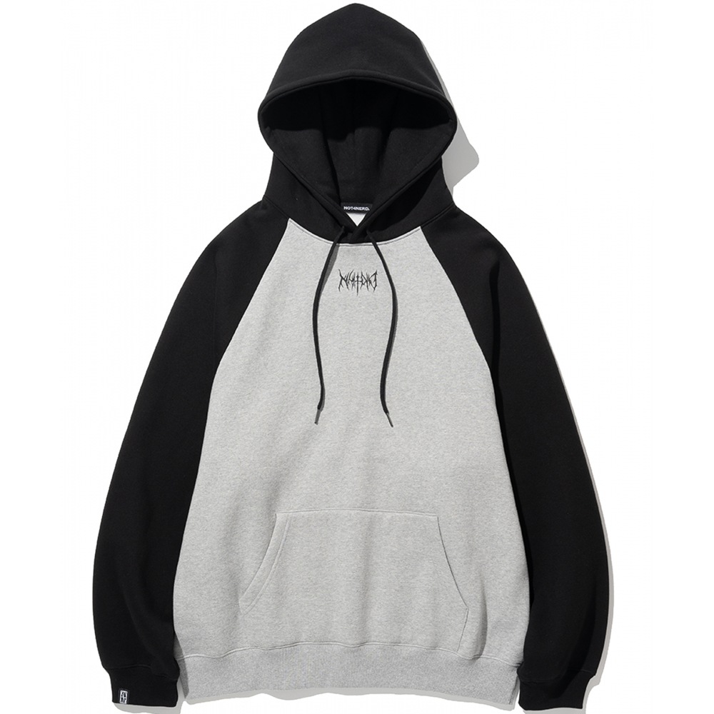 NOT4NERD サタンロゴラグランプルオーバーフード-グレー