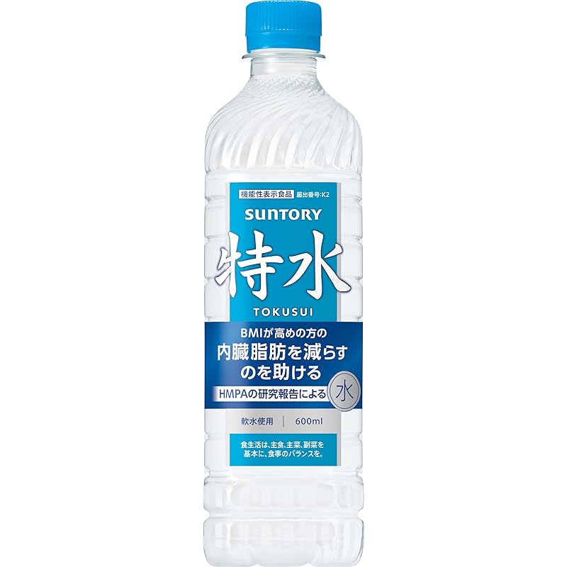 [機能性表示食品] サントリー 特水 600ml×24本 内臓脂肪を減らすのを助ける