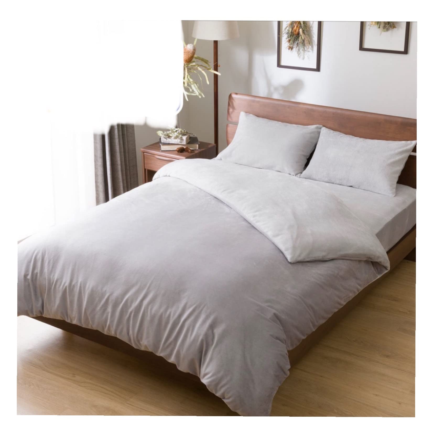 ニトリ Nウォーム 毛布にもなる掛け布団カバー 2022-2023年冬モデル (グレー・ダブルサイズ 190×210)