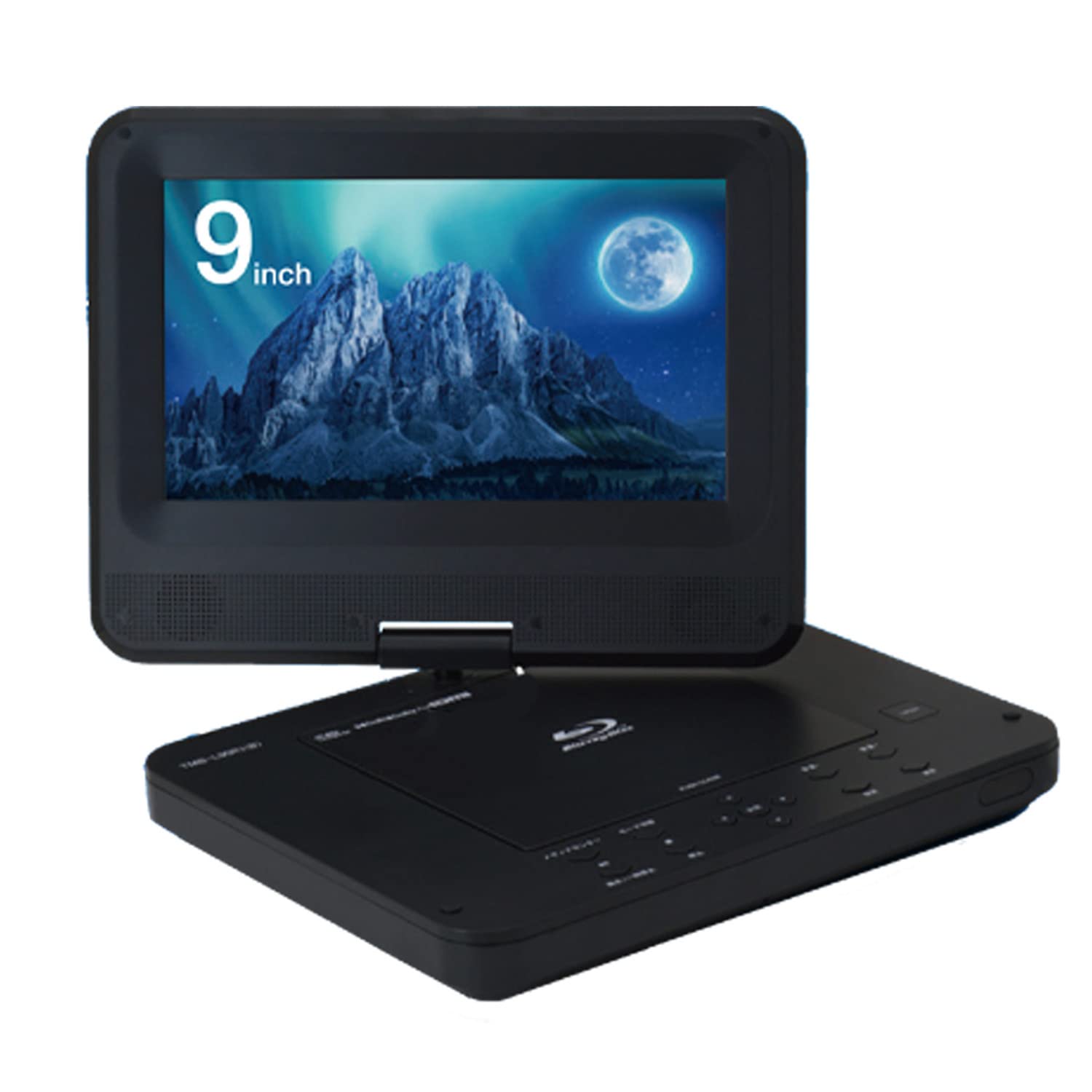 ポータブルブルーレイプレーヤー 9インチ CPRM対応 3電源対応(AC/DC/リチウムイオン電池) 車載用ケース付き TMB-L90R1(B)