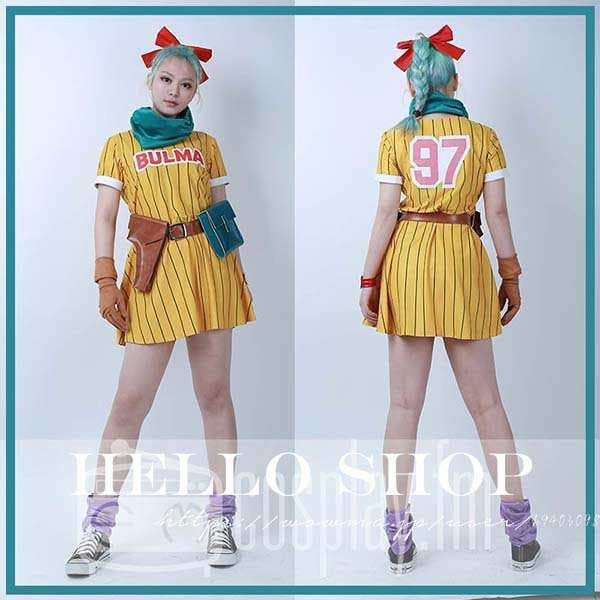 DRAGON BALL ドラゴンボール ブルマ コスプレ 衣装 ウィッグ コスチューム cosplay イベント 演出服 アニメ変装 仮装 ハロウィン