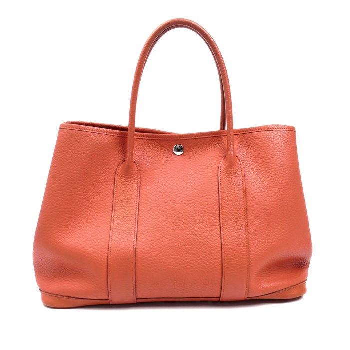 HERMES エルメス ガーデンパーティ 36 ハンドバッグ ルージュピヴォワンヌ 064423CK レディース ロP刻印 中古