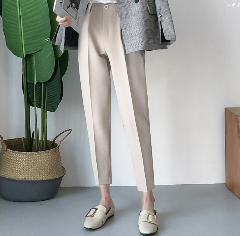 ボトムス パンツ テーパードパンツ アンクル丈 スリム タイト 細身 ストレート かっこいい クール 無地 春 夏 秋 冬 オールシーズン 個性的 ホワイト ブラック S M L XL 2XL 3XL 5,933円