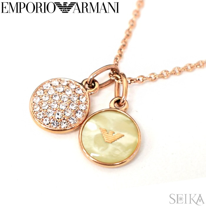 エンポリオアルマーニ ネックレス EMPORIO ARMANI (40)EGS2158221 アクセサリー レディース イーグル シェル ピンクゴールド ゆうパケ2