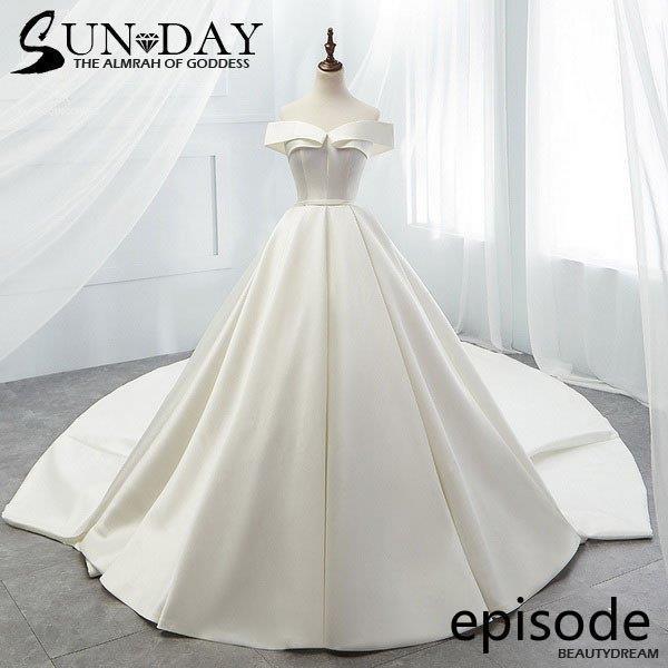 ウェディングドレス ウェディングドレス白 パーティードレス オフショルダー 花嫁ロングドレス 結婚式 トレーンライン 二次会 エレガント お呼ばれ 挙式hs5440