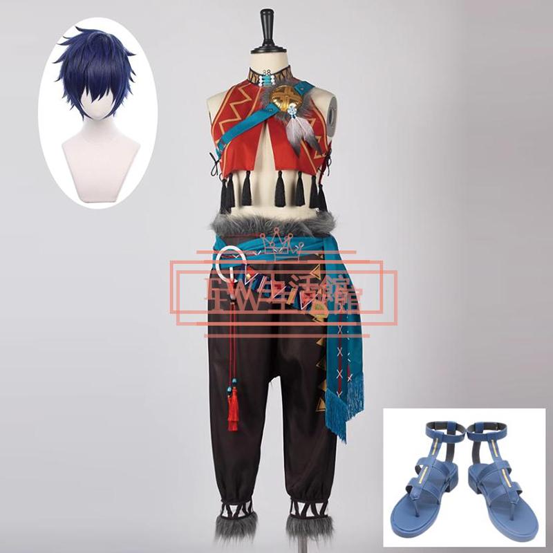 あんさんぶるスターズ！ 風 Sazanami Jun 漣ジュン コスプレ衣装ウィッグ 靴 コスチューム イベント演出服アニメ変装仮装 ハロウィン