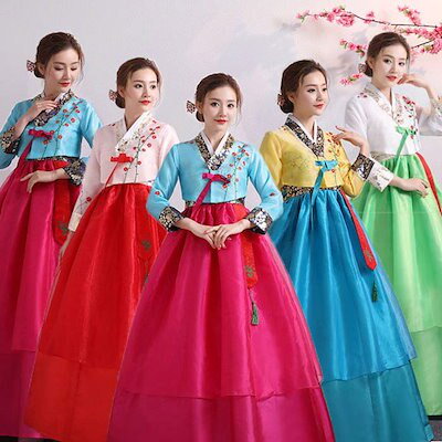 韓国の民族衣装チマチョゴリ韓服ステージステージ...のサムネイル