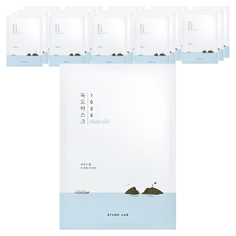 1025 独島 水分ウォーターゲル マスクシート 30ml x20枚/保湿/敏感肌ケア/低刺激/水分チャージ/さっぱり使用感/韓国シートマスク/弱酸性/肌荒れ対策