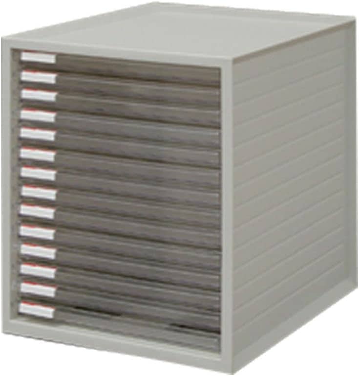 アイリスオーヤマ(IRIS OHYAMA) 【超浅型14段】アイリスオーヤマ レターケース A4 3段まで積み重ね可能 インデックスシール付き 引き出し 事務収納 デスク 書類ケース 収納ケース 封筒