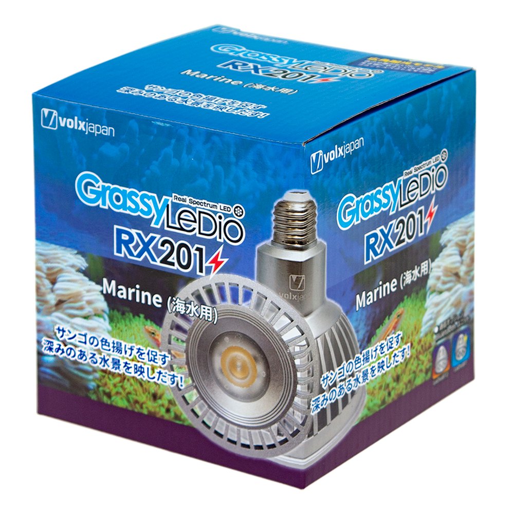 ボルクスジャパン　Ｇｒａｓｓｙ　ＬｅＤｉｏ　ＲＸ２０１　Ｍａｒｉｎｅ／マリン　水槽　ライト　照明　ＣＲＣ10―15―10―90―10