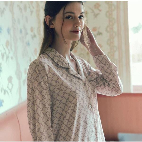 ポリスパンチェーン染めレディースパジャマ VPA4551WTSG