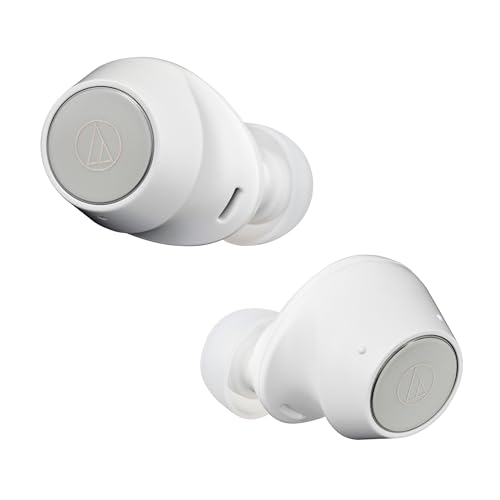 オーディオテクニカ ATH-CKS30TW WH ワイヤレスイヤホン bluetooth 完全ワイヤレスイヤホン/重低音 / IP55 防水防塵規格/マルチポイント対応/小型軽量 / 最大約20時間再