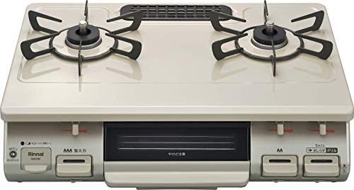 色：クリームベージュホーロー サイズ：2019年モデル リンナイ 「お知らせコンロ」 幅約60cm