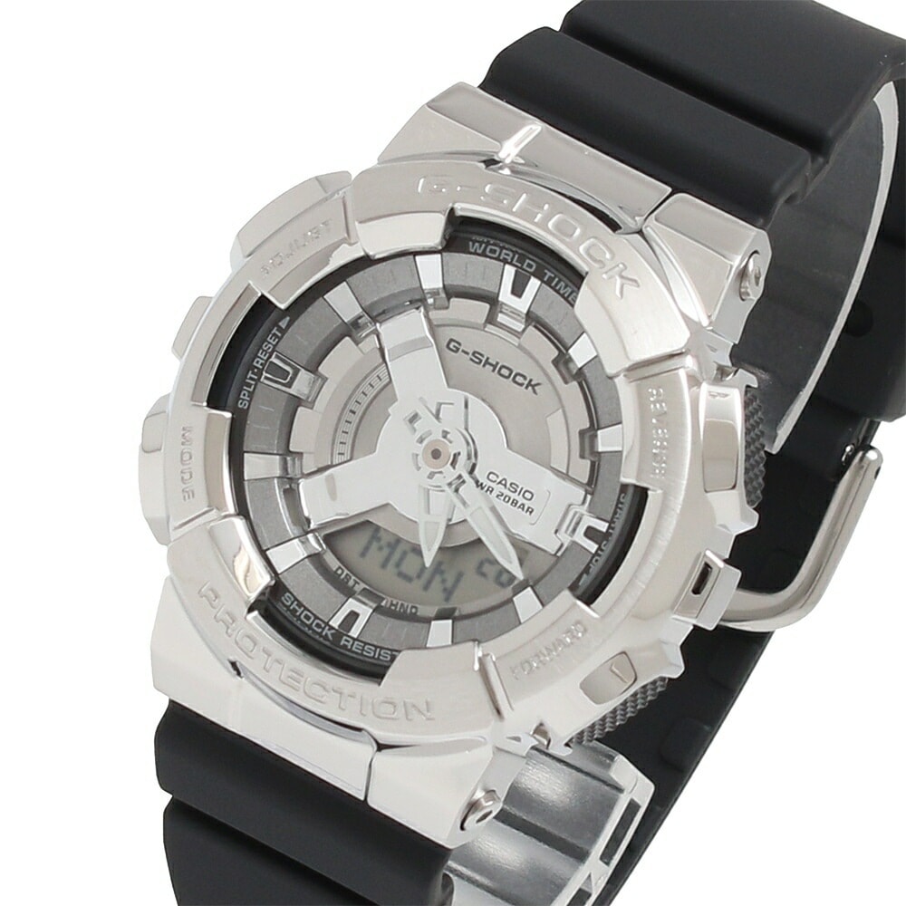 カシオ CASIO G-SHOCK GM-S110-1A 腕時計 メンズ シルバー クオーツ アナログ