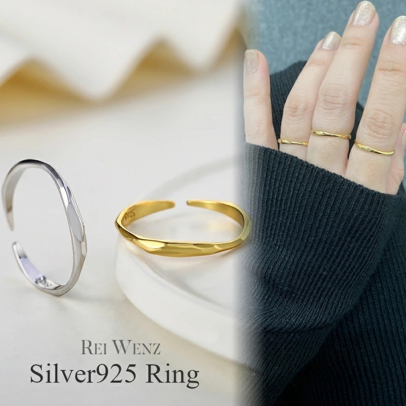 【高品質Silver925】指輪 レディース 華奢 重ね Silver925 レイヤード シック ゴールド シルバー インスタ ブローガー ゴツイ シンプル おしゃれ プレゼント