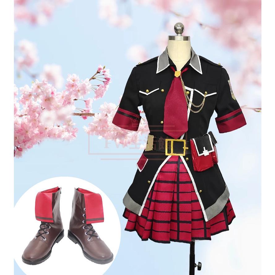 ブルーアーカイブ-Blue Archive- 風 赤司 ジュンコ コスプレ衣装 靴 コスチューム 演出服 アニメ ゲーム ハロウィン cosplay 変装