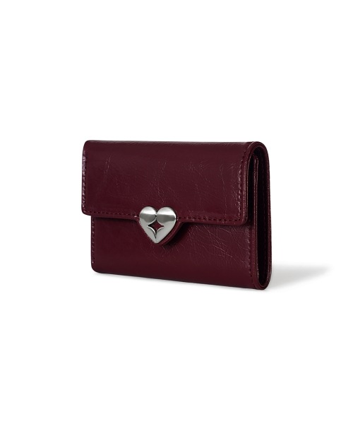 【FENNEC】 HEARTY FLAP WALLET - DEEP CHERRY 財布 正規品