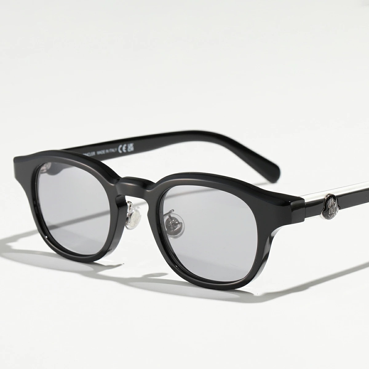 MONCLER モンクレール メガネ ML5184-D メンズ カラーレンズ ウェリントン型 眼鏡 めがね ロゴ レジングS アイウェア サングラス 001