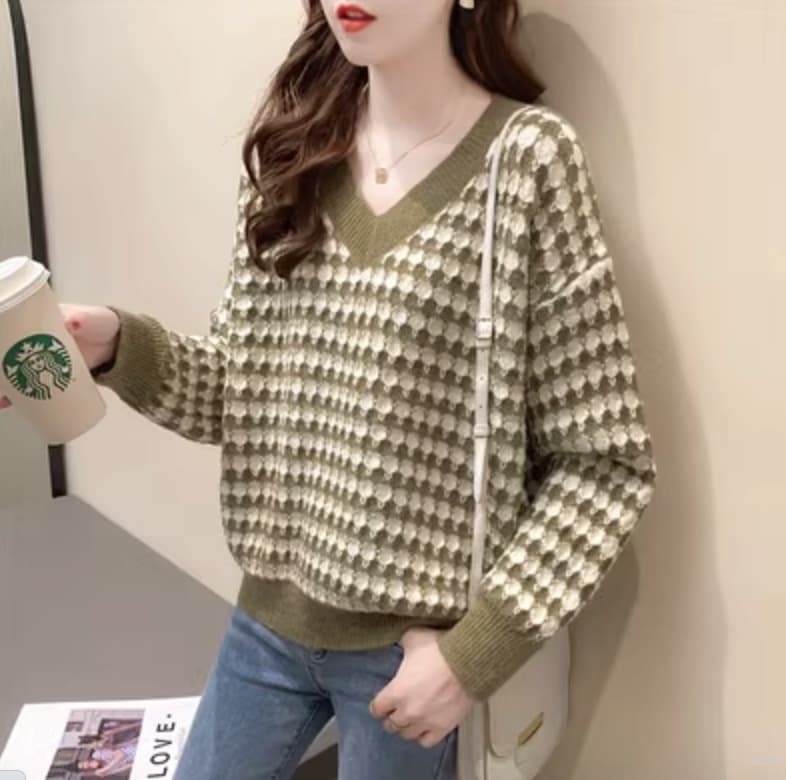 トップス デート カットソー ニットソー セーター 袖あり 長袖 Vネック かわいい 大人可愛い きれいめ シンプル カジュアル 大人 上品 おしゃれ お洒落 かっこいい レトロ 大人女子 こなれ感 4,674円