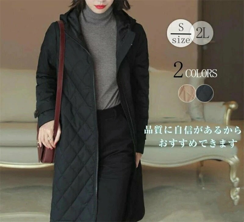洗える コート 2色 中わた 長袖 レディースファッション アウター ジャケット コート 春秋冬 裏地あり キルト キルティング ゆったりめ 中綿 防寒