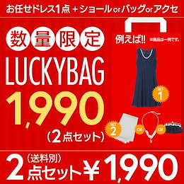 【送料無料/国内発送】福袋 2点セット サイズが選べる パーティードレス ワンピース パンツドレス セットアップ セット ショール パーティーバッグ バッグ アクセサリー
