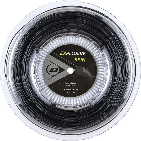 (ダンロップ) 硬式テニス用 ガットエクスプロッシブスピン 240mロール BK 1.25mm DST12001 079