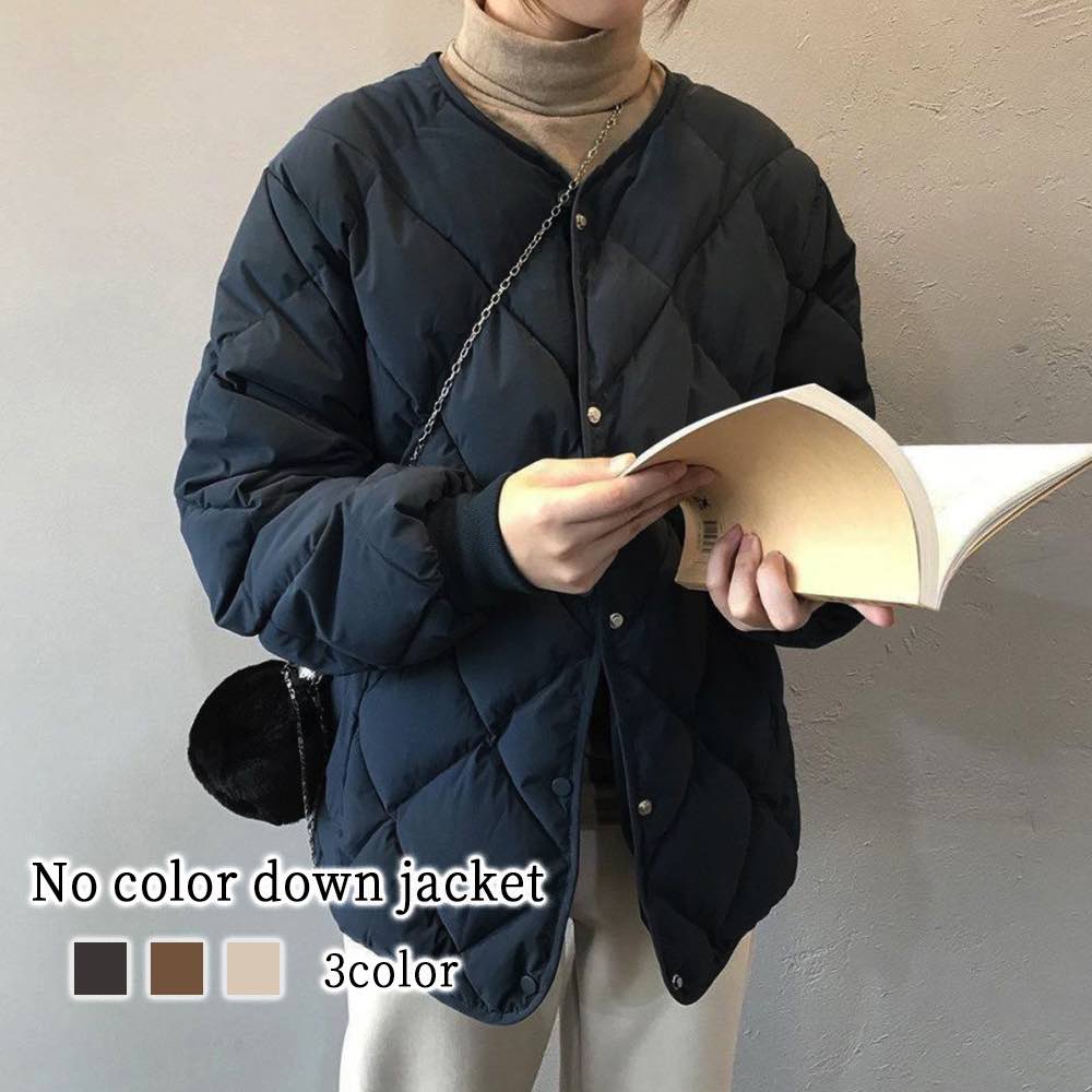 ダウンジャケット レディース ノーカラーダウンジャケット 丈 白 赤 防風 おしゃれ 冬 20代 ブランド 軽量 大きいサイズ ロング ダウン ジャンパー スリム ダウンコート 40代 きれいめ フー