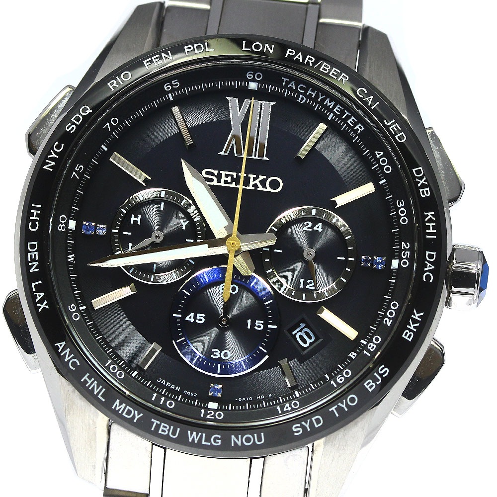 セイコー SEIKO SAGA225/8B92-0AS0 ブライツ フライト エキスパート 135周年記念 ソーラー電波 メンズ 美品 箱保証書付き_763224【中古】