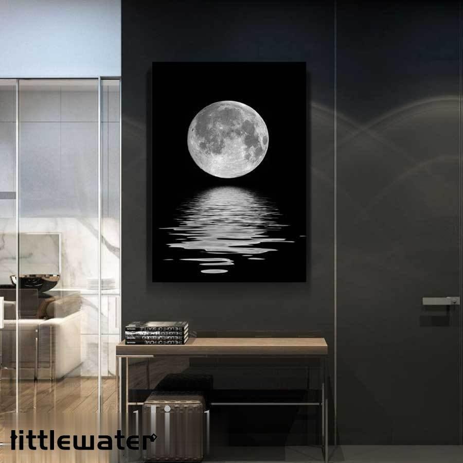 即納あり月 ムーン 絵画 インテリア ファブリック 絵 アートフレーム 60cm×40cm 壁掛け アートパネル リビング プレゼント