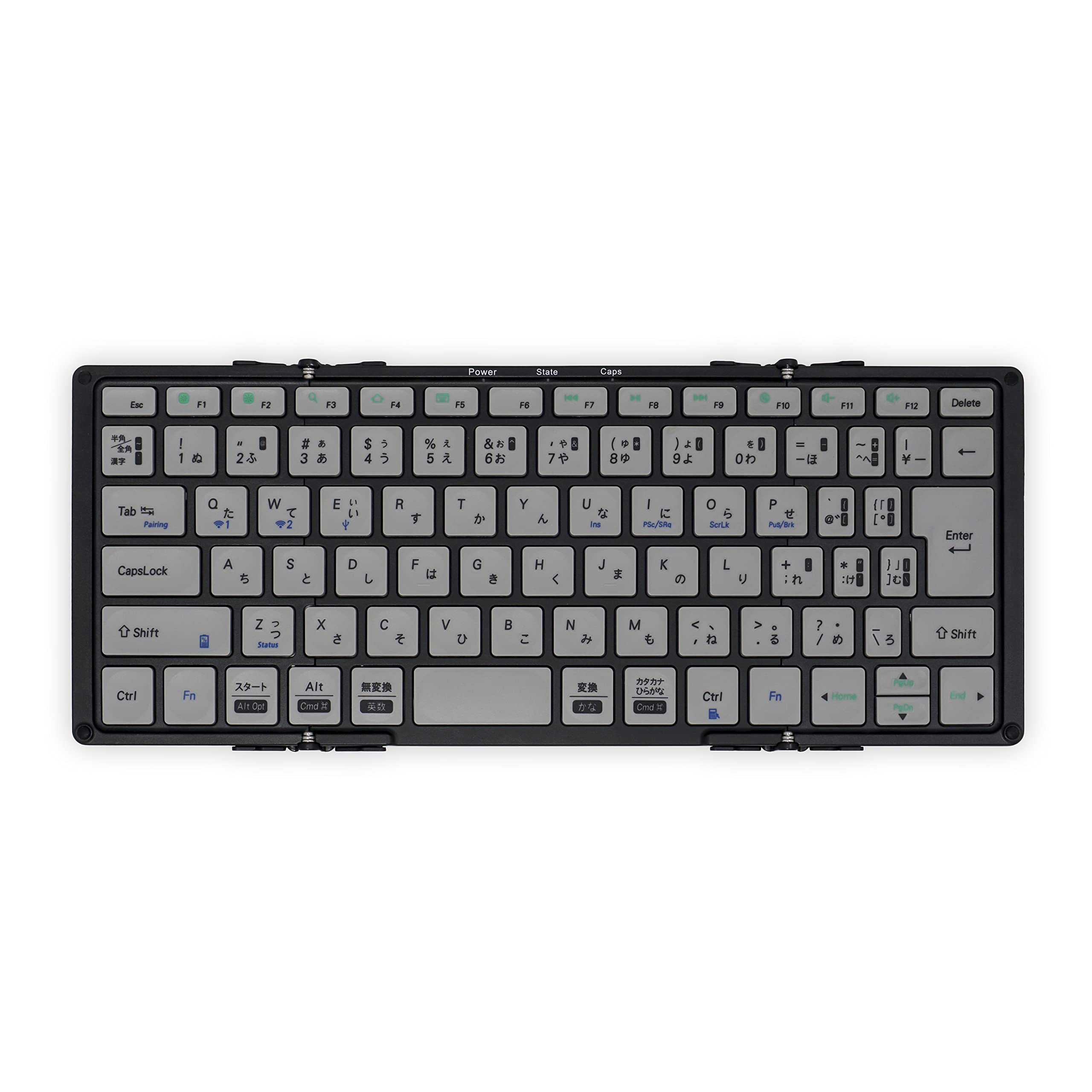 即日発送 Mobo モボ(Mobo) キーボード 2 MOBOKeyboard 2 Bluetooth 5.1 日本語配列 USB-C 折りたたみ型 専用ケース兼スタンド 付き ブラック/グレー AM