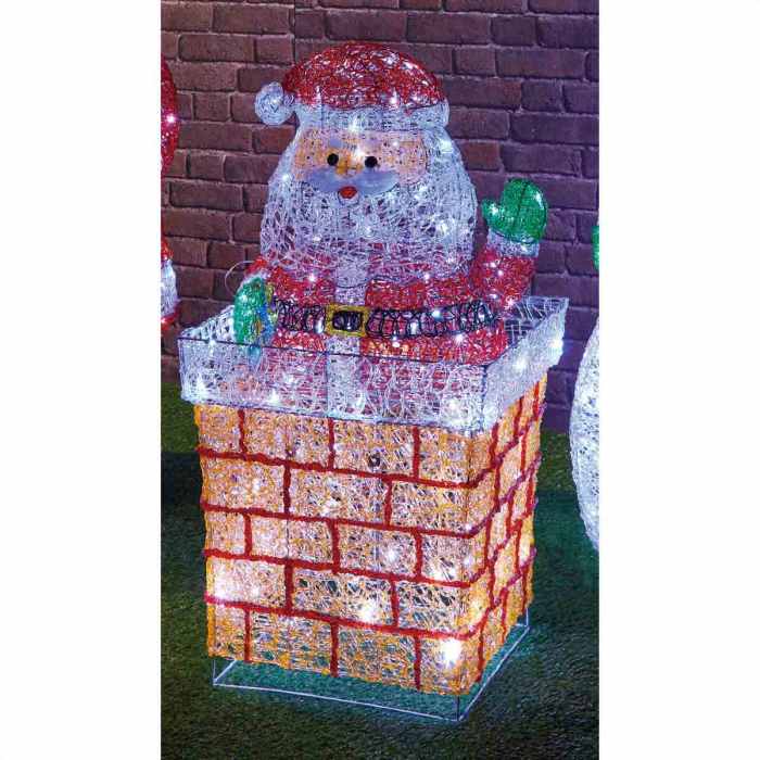 エントリーでポイント5倍！11月4日20:0011月11日1:59LEDクリスタルモチーフライト [屋外使用可] えんとつサンタ 1台 ライト 飾り 装飾 飾り付け led イルミネーション かわいい