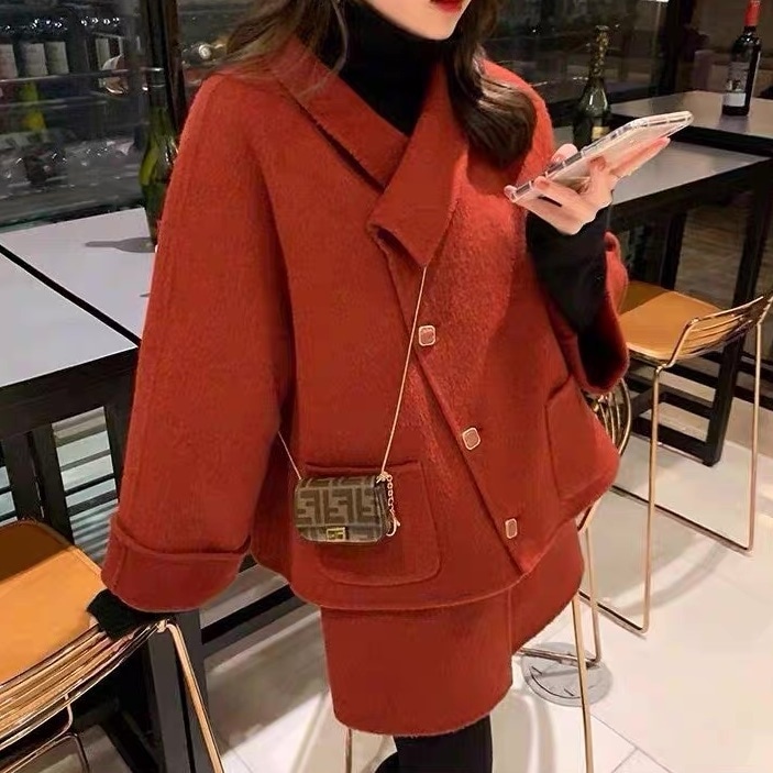 レディース ジャケット パンツ ボトムス セットアップ ストレートパンツ ミモレ 長袖 Vネック 襟付き フェミニン 前開き ツイード かわいい 大人可愛い きれいめ シンプル 上品 おしゃれ