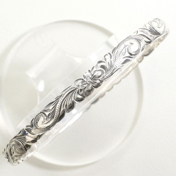 シルバー バングル 総重量約14.3g 約19cm ジュエリー 中古