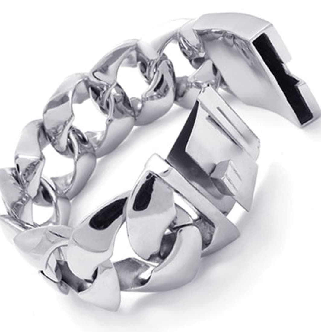 PW 高品質チタン&ステンレス 喜平ブレスレット ネット限定価格 19717