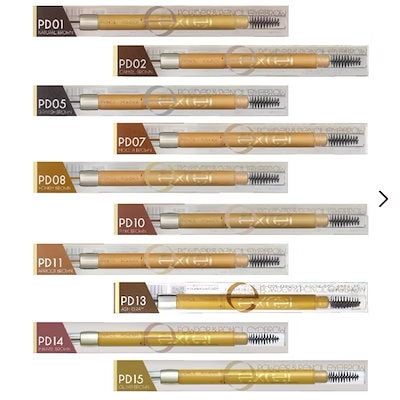 EXCEL アイブロウペンシル PD05 10本セット パウダー＆ペンシル