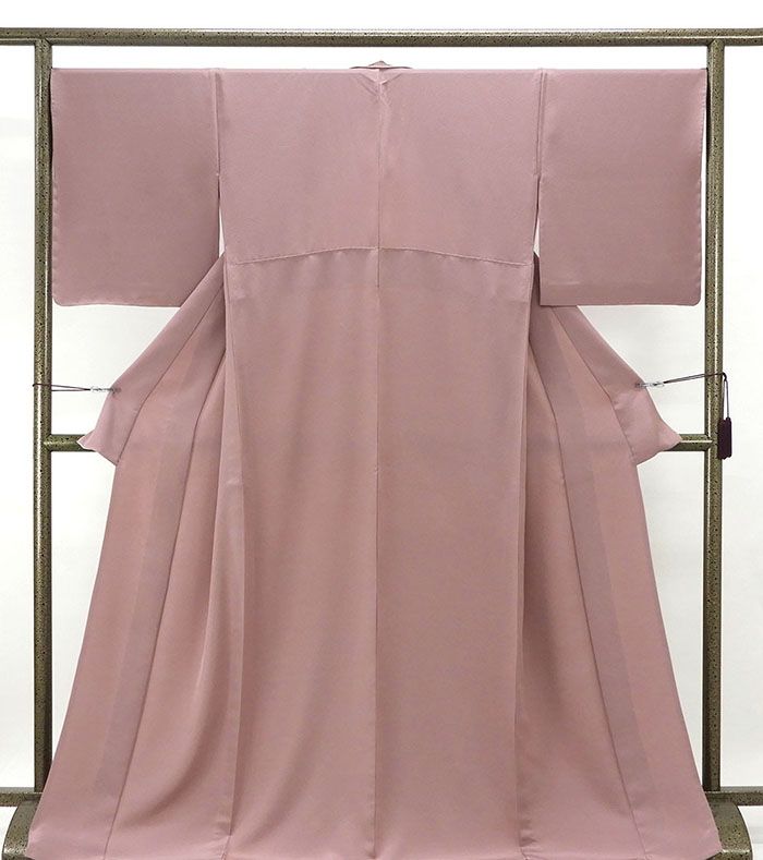 単衣 色無地 新品仕立済 正絹 単衣 梅鼠色 身丈166cm 裄丈68cm 色無地 新品 仕立て上がり 着物 wa1165