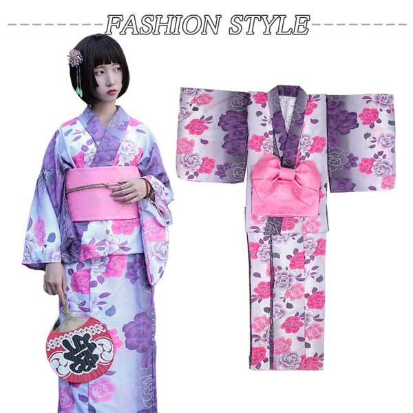 レディース着物 仕立て上がり 洗える花柄 9点セット 浴衣結び帯下駄浴衣肌着ハンドバッグせ