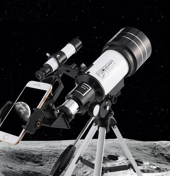 韓国ファッション 天体望遠鏡 ぼうえん 三脚付き きょう 70mm大口径300mm焦点距離 望遠鏡 星座 スマホ撮影 正像天頂ミラー 軽量 天体観測 野鳥観察 子供や初心者用