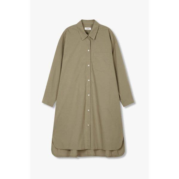 ワンポケットサイドボタンシャツワンピース 9105341104049