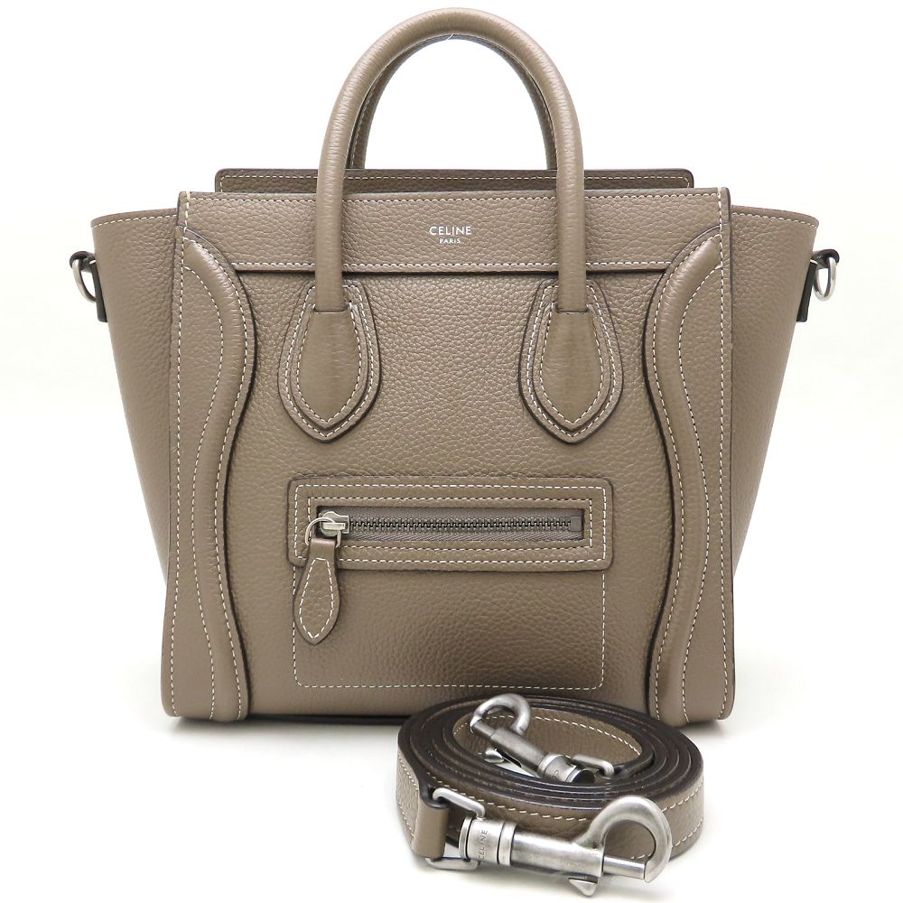 ラゲージナノショッパー 189243DRU.09SO 2Way ハンドバッグ レザー スリ グレージュ系/352527【中古】