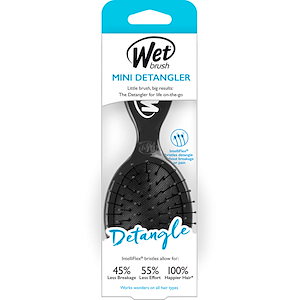 Wet Brush ミニディタングラー ヘアブラシ ブラック 1個 (x 1)