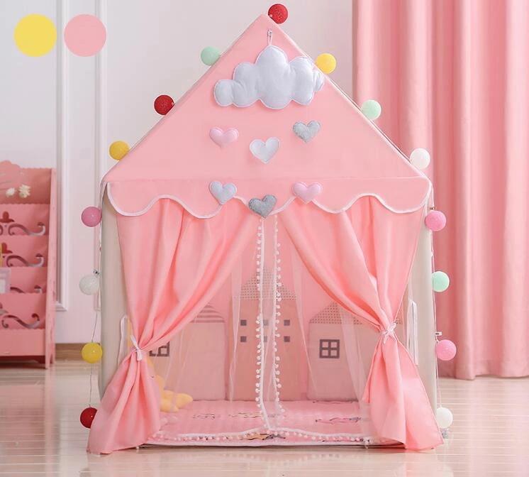 テントハウス 男の子 女の子 プレイハウス キッズテント 可愛い ゲームハウス 木製 子供テント プレイテント フロアマット付き お姫様 睡眠テント ベビーテント 赤ちゃん 独立空間 創造力 知育玩具