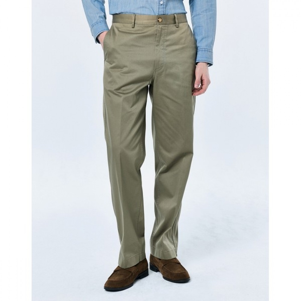 [ヘッジズ] 25SS カーキオフィスフィットチノパンツ HZPA5A375K2