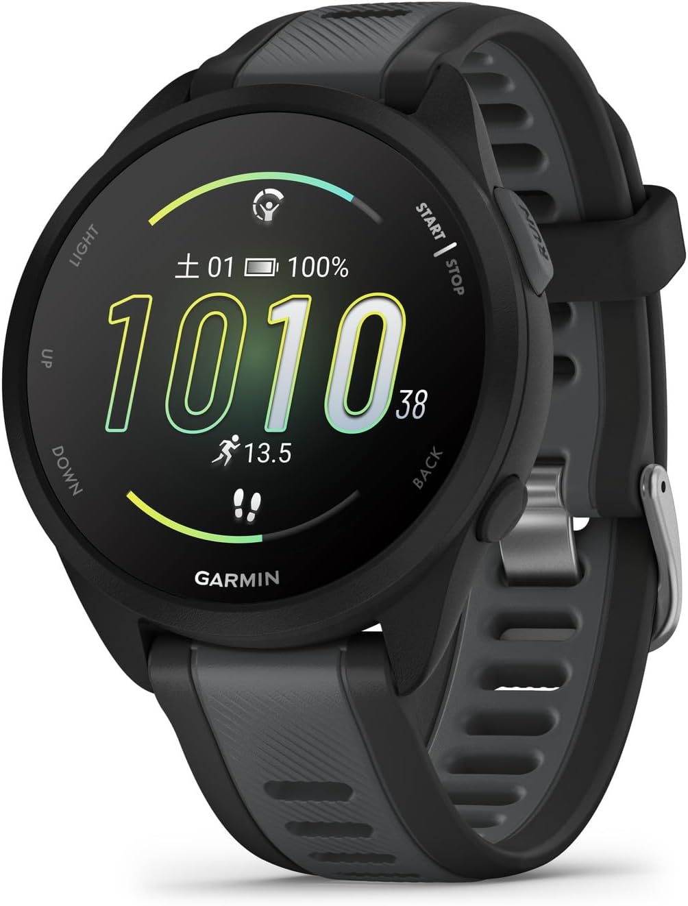 ガーミンForerunner 165 ランニングウォッチ【ロングバッテリー/超軽量/高精度GPS/色鮮やかなAMOLEDタッチディスプレイ/アプリと連携してデータ管理/睡眠スコア・B