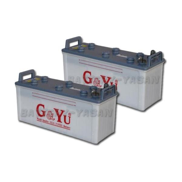 G&Yu [ジーアンドユー] ディープサイクルバッテリー EB-130 (12V) 　L型端子（LER）　（お得な２個セット）