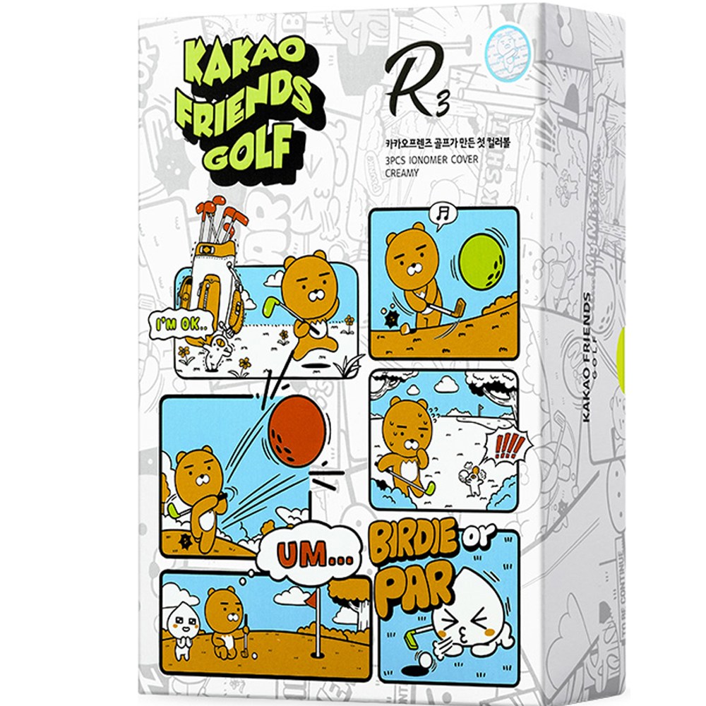 ゴルフR3ネオンフレンズマットゴルフボール3ピース